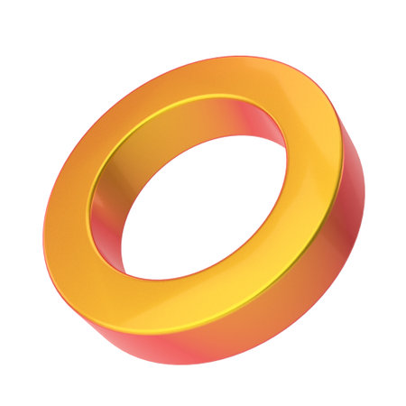 Torus shape. Circle shape. 3D geometric shape.の写真素材