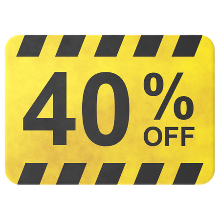 3D forty percent off. 40% off. Sale badge.の写真素材