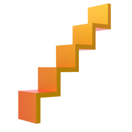 3D step shape. 3D geometric shape.の写真素材