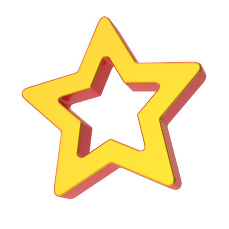 3D star shape. 3D geometric shape.の写真素材