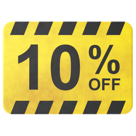 3D ten percent off. 10% off. Sale badge.の写真素材
