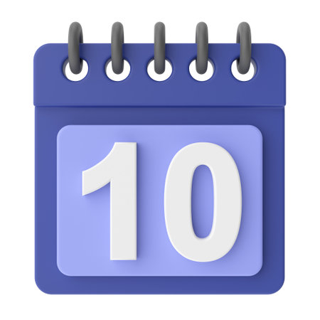 10th. Tenth day of month. 3D calendar icon.の写真素材