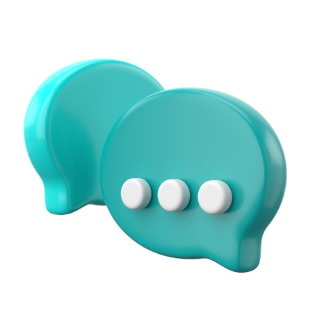 Live chat icon. 3D element.の写真素材