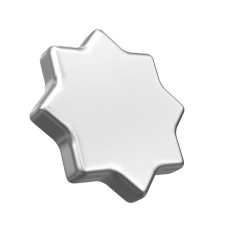 3D star tag. 3D banner decoration.の写真素材