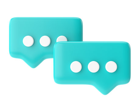 Live chat icon. 3D icon.の写真素材