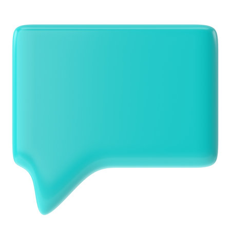 Speech bubble. Speech balloon. Text box. 3D illustration.の写真素材