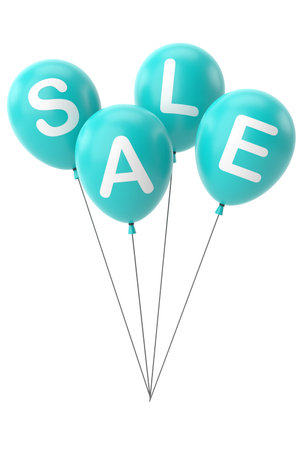 3D balloon. Sale banner decoration.の写真素材