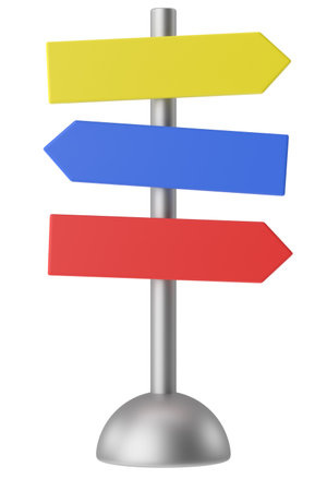 Direction sign. 3D signpost. 3D illustration.の写真素材