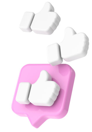 3D like icon. 3D illustration.の写真素材