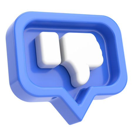 3D dislike icon. 3D illustration.の写真素材