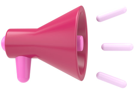 Megaphone. 3D illustration.の写真素材
