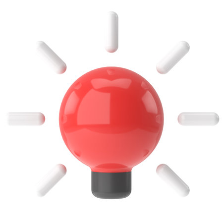 Light bulb. Idea icon. Incandescent lamp. 3D illustration.の写真素材
