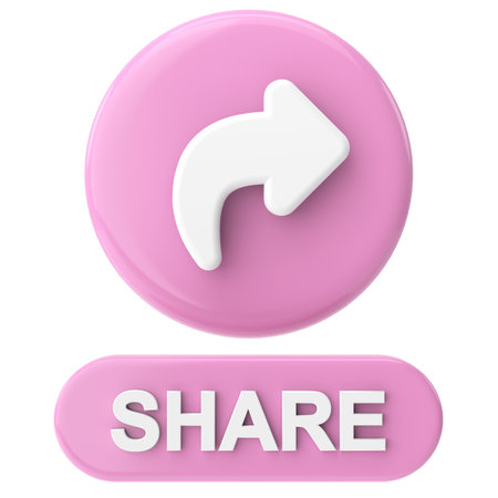 Share button. Share icon. 3D illustration.の写真素材