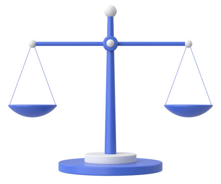 Weighing scale. Balance scale. 3D illustration.の写真素材