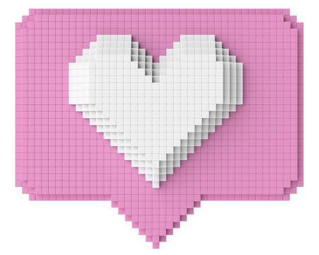 Like icon. Love icon. 3D illustration.の写真素材