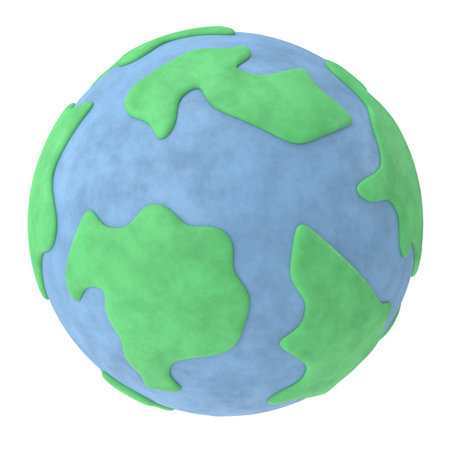 3D globe. The old earth. 3D illustration.の写真素材