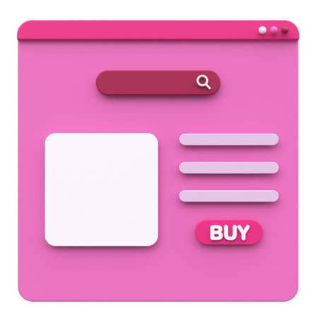 Online shopping. 3D browser. Product page.の写真素材