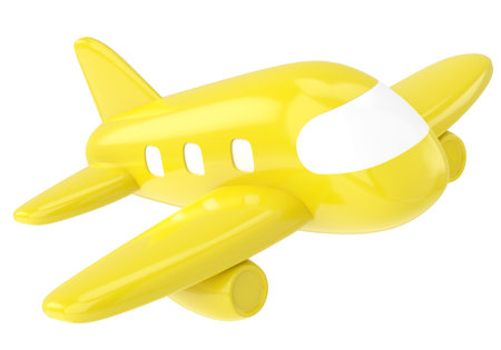 Airplane 3D. Travel element. 3D illustration.の写真素材