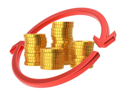 Currency conversion rate. 3D illustration.の写真素材
