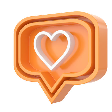 Like icon. Love icon. 3D illustration.の写真素材