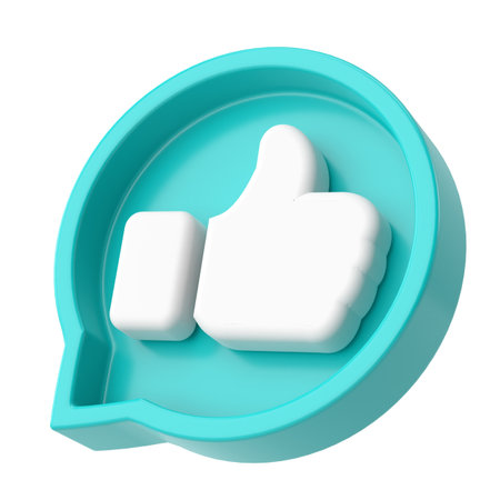 Like icon. 3D icon. 3D illustration.の写真素材