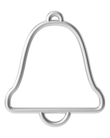Christmas line art. Christmas bell. 3D illustration.の写真素材