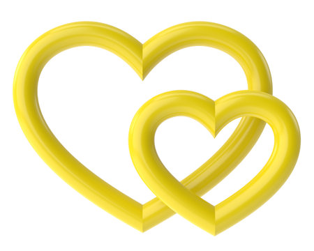 3D heart. Valentine card decoration. 3D illustration.の写真素材