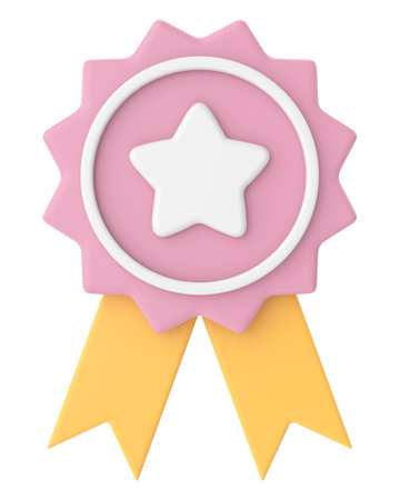 3D bestseller badge. 3D illustration.の写真素材