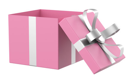Opened Gift Box. 3D gift box. Open gift box. 3D illustration.の写真素材