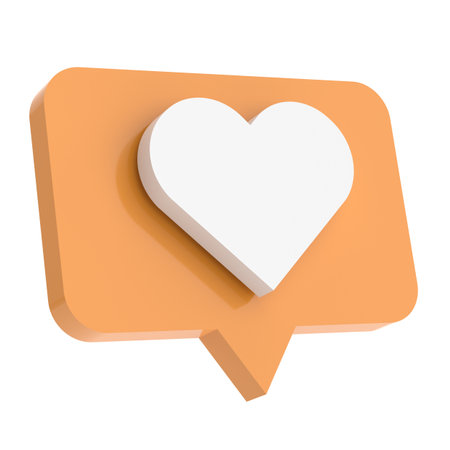 Like icon. 3D icon. 3D illustration.の写真素材