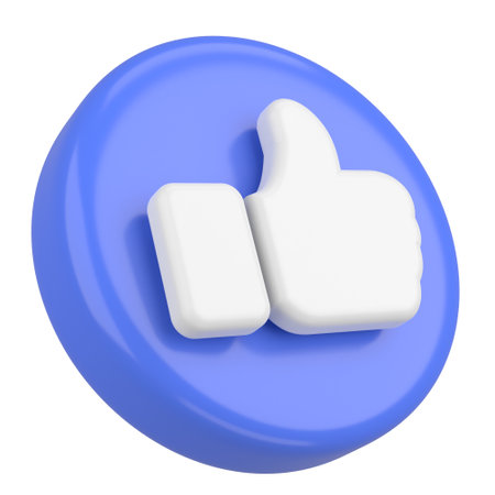 3D like icon. 3D illustration.の写真素材