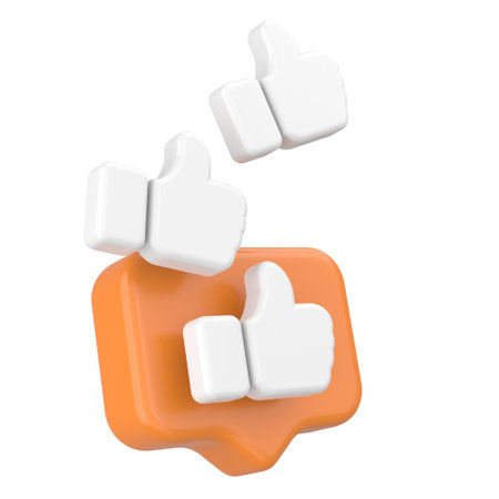 3D like icon. 3D illustration.の写真素材