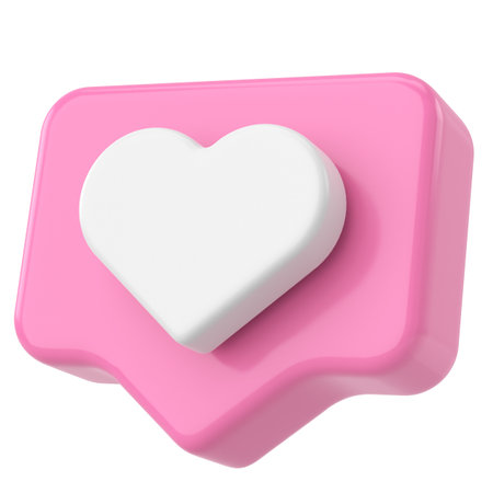 3D like icon. 3D illustration.の写真素材