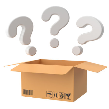 Mystery box. Lucky box. 3D illustration.の写真素材