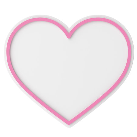 Heart shape. Valentine decoration. 3D illustration.の写真素材