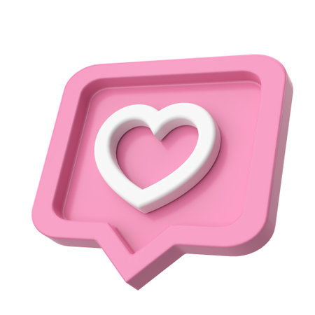 3D like icon. 3D icon. 3D illustration.の写真素材