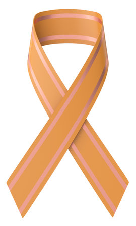 3D ribbon. Awareness ribbon. 3D illustration.の写真素材