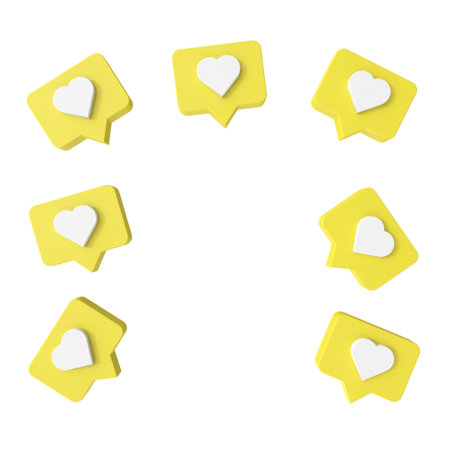 Like icon frame. 3D illustration.の写真素材