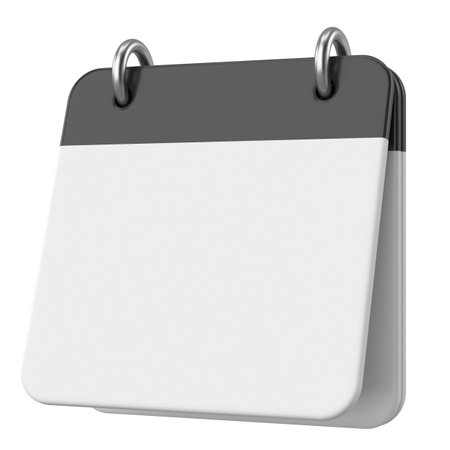 Empty calendar. 3D calendar. 3D illustration.の写真素材
