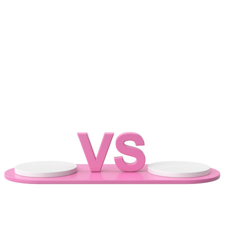 3D product display stand. Product comparative. 3D illustration.の写真素材