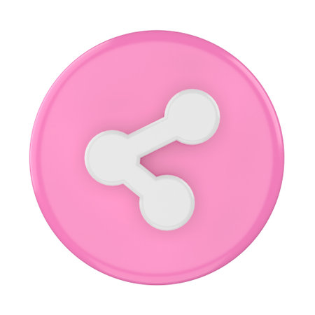 3D share icon. Share button. 3D element.の写真素材