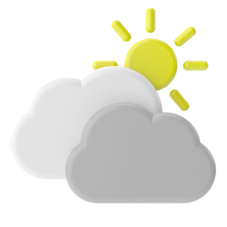 Gloomy. 3D weather icon. 3D climate icon. 3D element.の写真素材