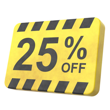 Twenty five percent off. 25% off. Sale badge.の写真素材