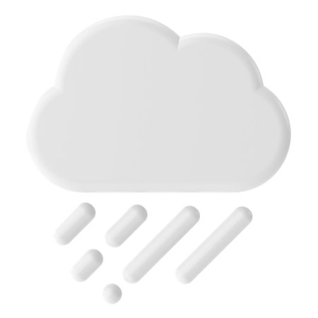 Rainy. 3D weather icon. 3D climate icon. 3D element.の写真素材