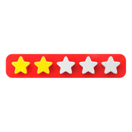 Review star. Star rating. 3D element.の写真素材