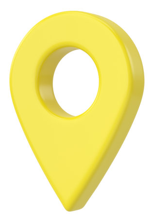 3D location sign. 3D icon. 3D illustration.の写真素材