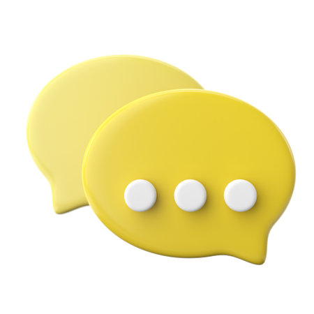 Live chat icon. 3D element.の写真素材