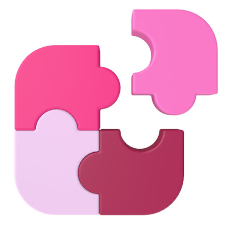 3D puzzle. 3D icon.の写真素材
