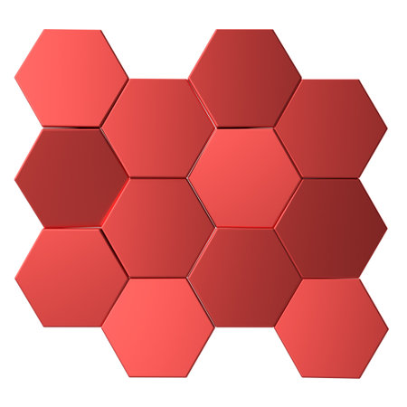Hexagon shape. 3D hexagon.の写真素材