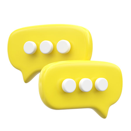 3D live chat icon. Message icon. 3D element.の写真素材